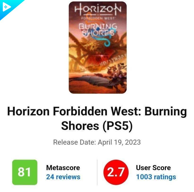 Horizon Forbidden West recebendo review bomb no Metacritic